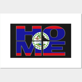 Belize Flag Collection Spelling HOME - Belmopan - Soca Mode Posters and Art
